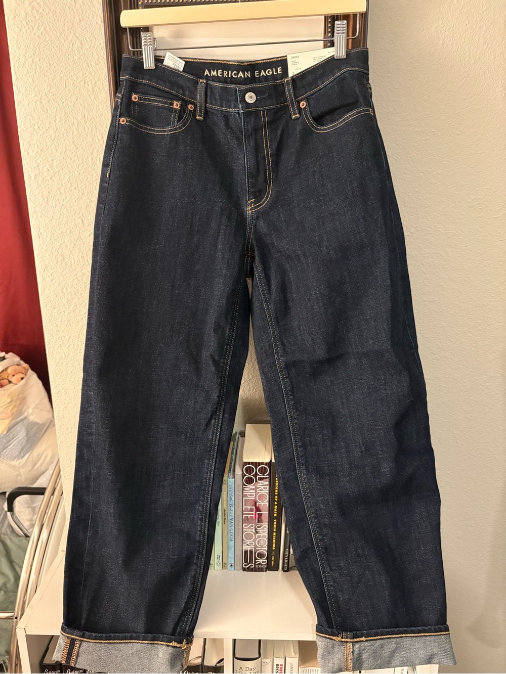 Barrel Jeans Size 2/26 American Eagle Outfitters Dark Indigo